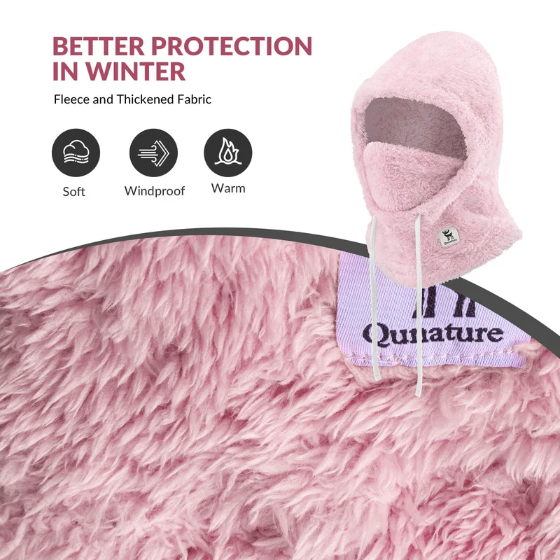 Qunature Sturmhaube Winter Warme Balaclava Thermo Winddichte Sturmmaske Skimaske