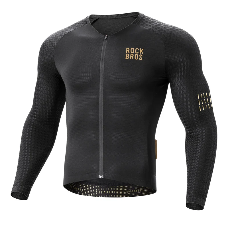 Herren Langarm-Radtrikot Atmungsaktiv Reflektierend mit 3D-Schnitt