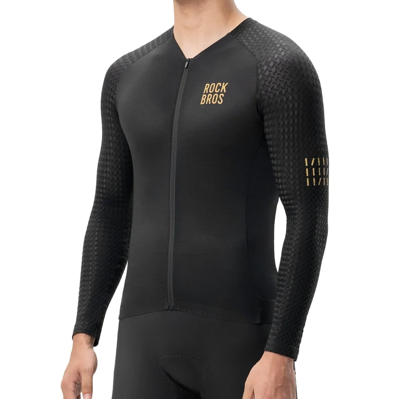 Herren Langarm-Radtrikot Atmungsaktiv Reflektierend mit 3D-Schnitt