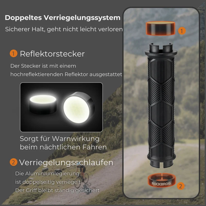 Fahrrad Lenkergriffe Doppelverschluss für 22,2 mm Lenke