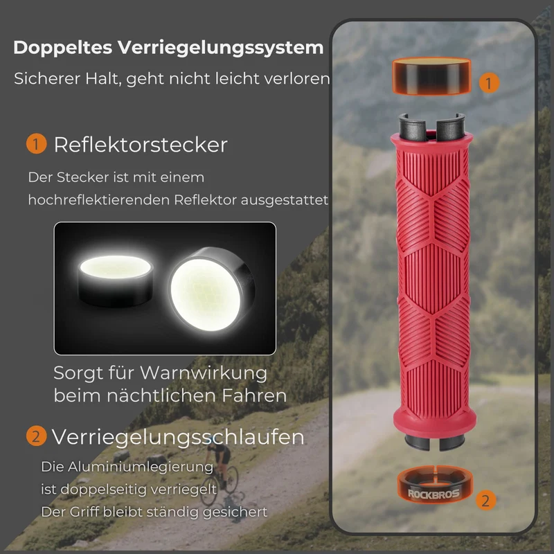 Fahrrad Lenkergriffe Doppelverschluss für 22,2 mm Lenke