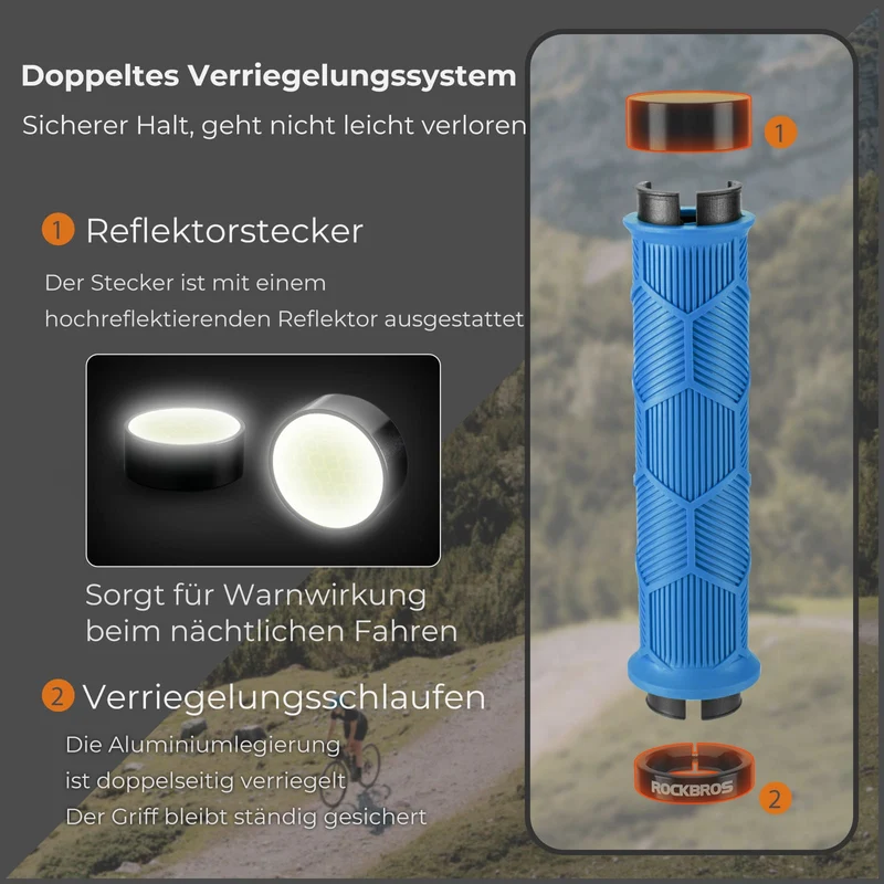 Fahrrad Lenkergriffe Doppelverschluss für 22,2 mm Lenke