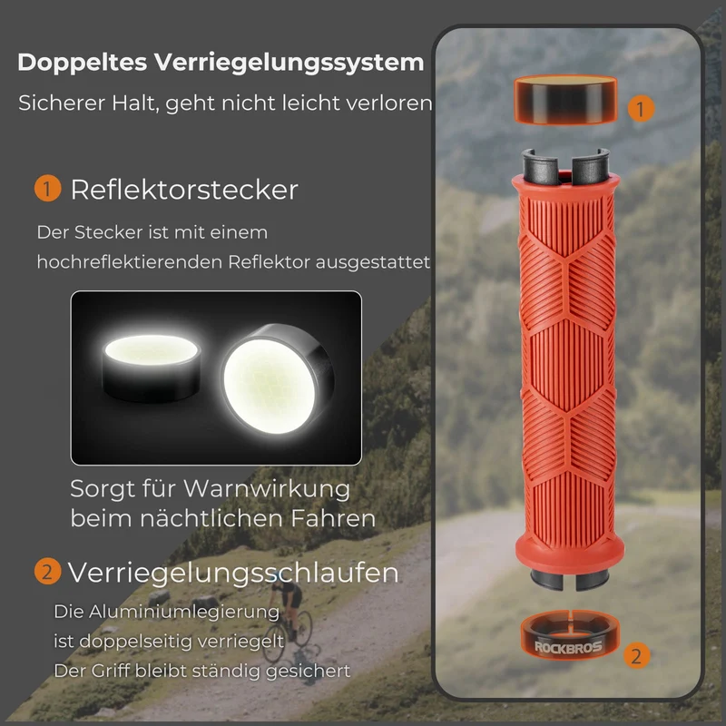 Fahrrad Lenkergriffe Doppelverschluss für 22,2 mm Lenke