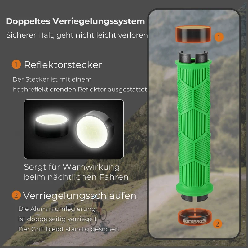 Fahrrad Lenkergriffe Doppelverschluss für 22,2 mm Lenke