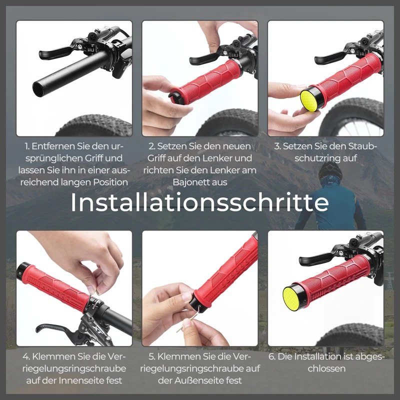 Fahrrad Lenkergriffe Doppelverschluss für 22,2 mm Lenke