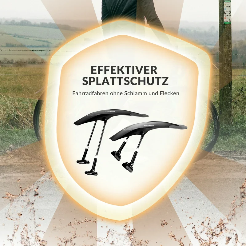 Fahrrad Schutzbleche Set Vorne/Hinten Verstellbare Flexible 26-29 zoll