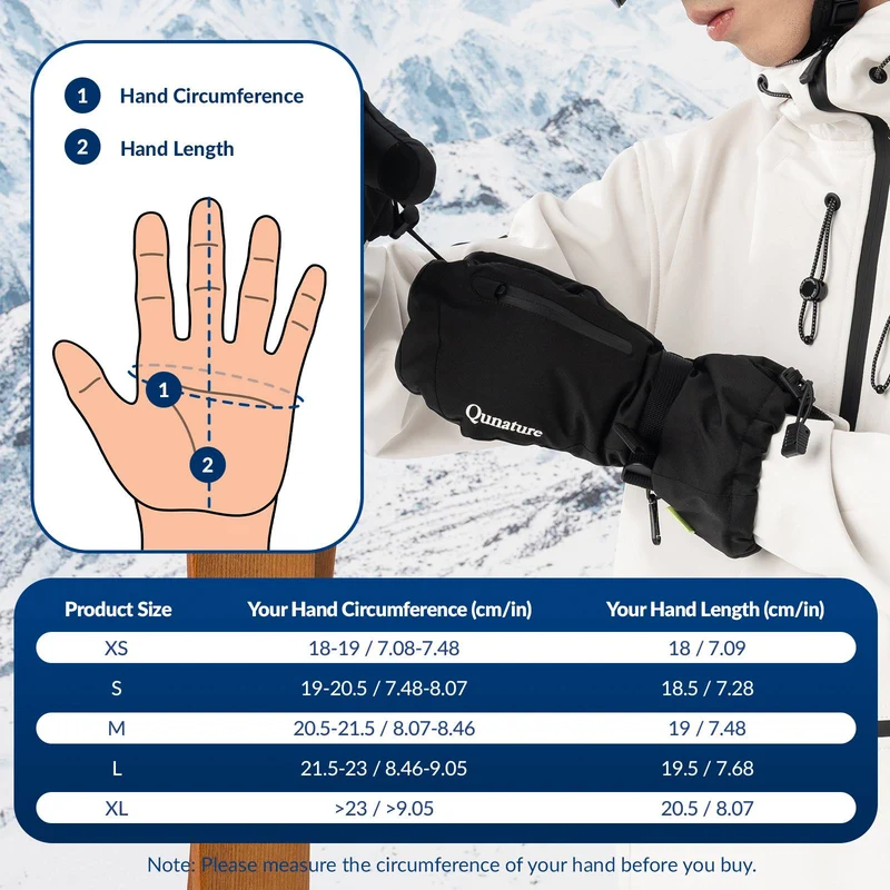 Herren & Damen을 위한 Qunature Winter Skihandschuhe