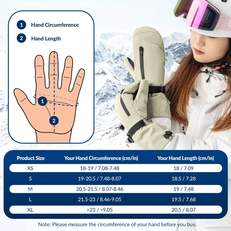 Herren & Damen을 위한 Qunature Winter Skihandschuhe