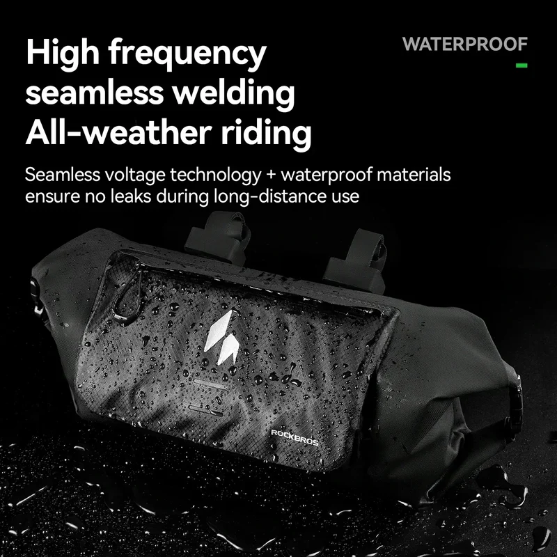 100% Wasserdichtes Fahrradtasche Lenkertasche 8L AS-154 RideMate