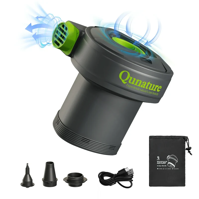 Qunature Elektrische Luftpumpe 2 in 1 Aufblasbar 및 Ablassen 2000mAh Wiederaufladbar Akku