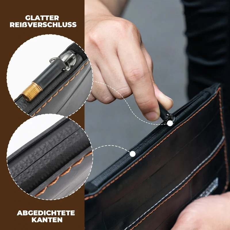 로드 투 스카이 Nachhaltige Beutel aus recycelten Reifen 0,7L