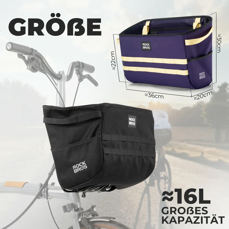 Brompton Faltradkorbtasche Fronttasche 16L를 위한 Fahrradlenkertasche