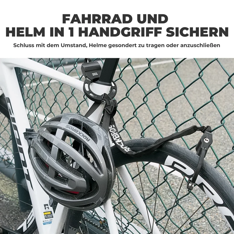 E-스쿠터 Schloss mit 59,5 cm Stahlkette, Fahrradschloss für Roller & Fahrrad