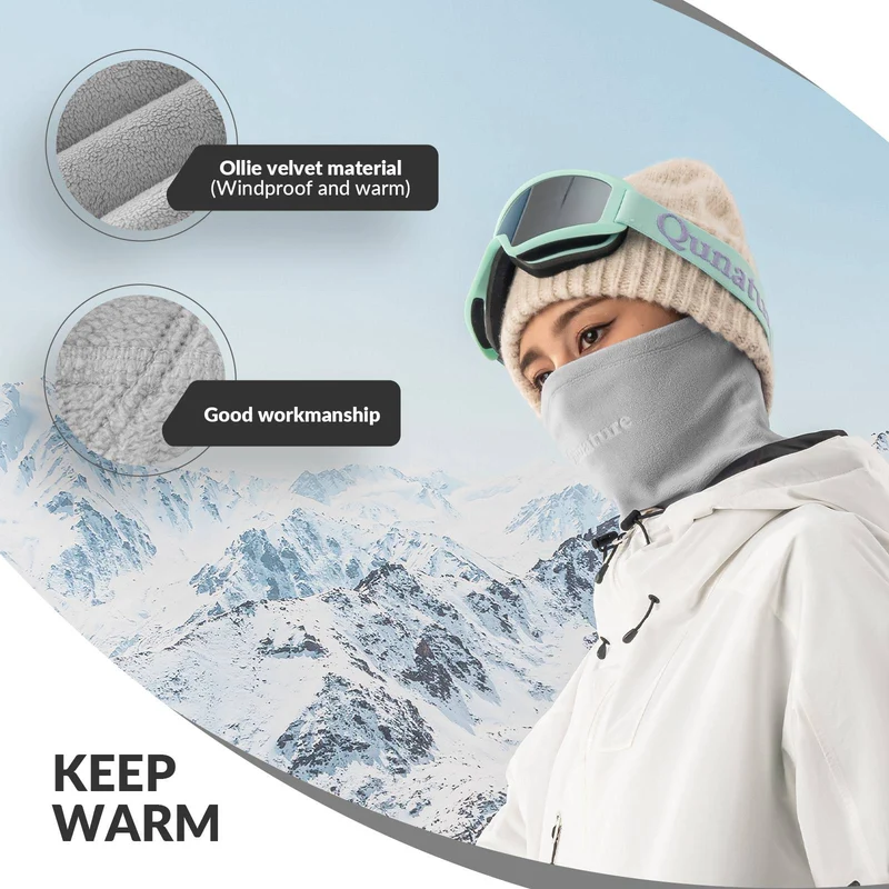 Qunature Winddichte Fleece Sturmhaube 발라클라바 스키마스크 웜