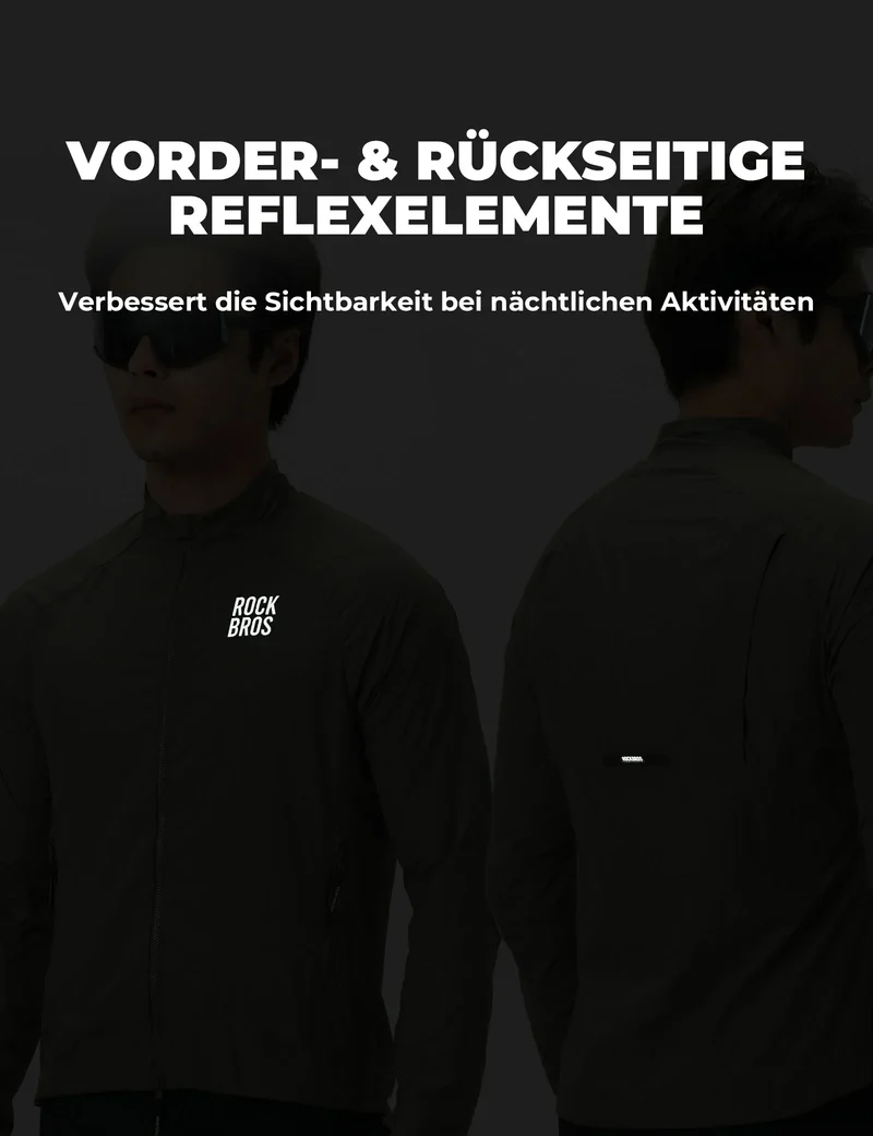 Winddichte Fahrradjacke, Leichte Atmungsaktive Schnelltrocknende 윈드브레이커, Faltbare