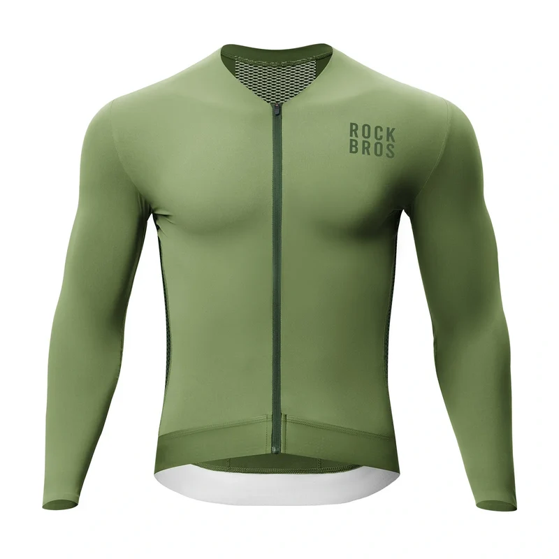 Fahrradtrikot Radtrikot Langarm Herren, Atmungsaktiv und Schnelltrocknend, Elastisches