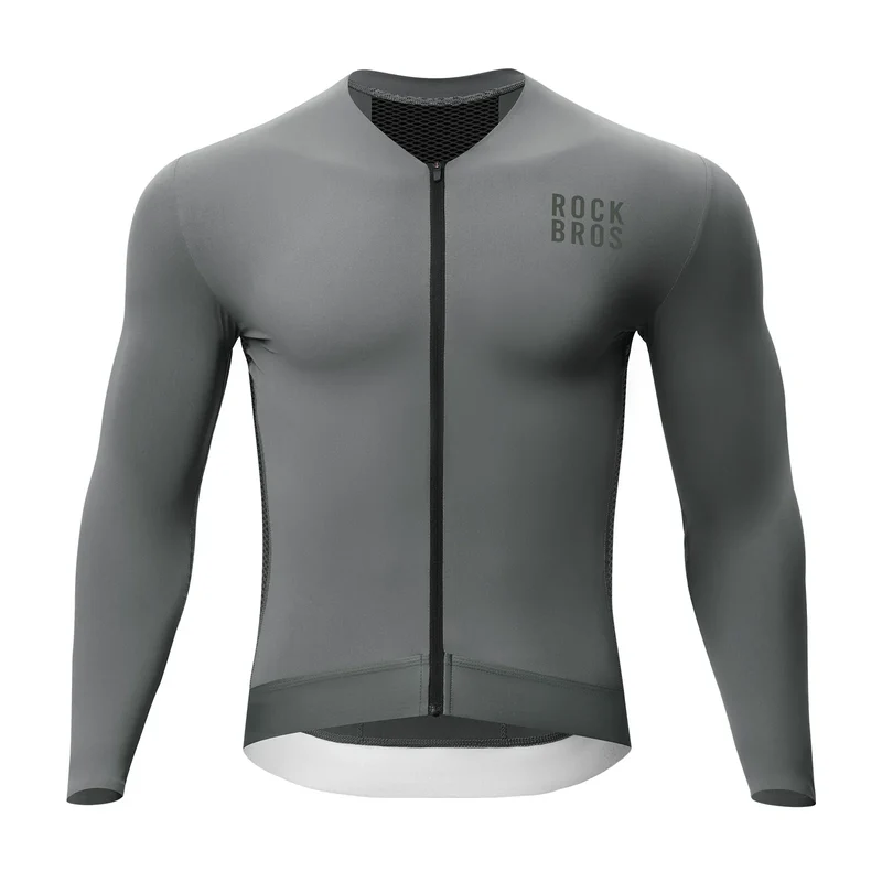 Fahrradtrikot Radtrikot Langarm Herren, Atmungsaktiv und Schnelltrocknend, Elastisches