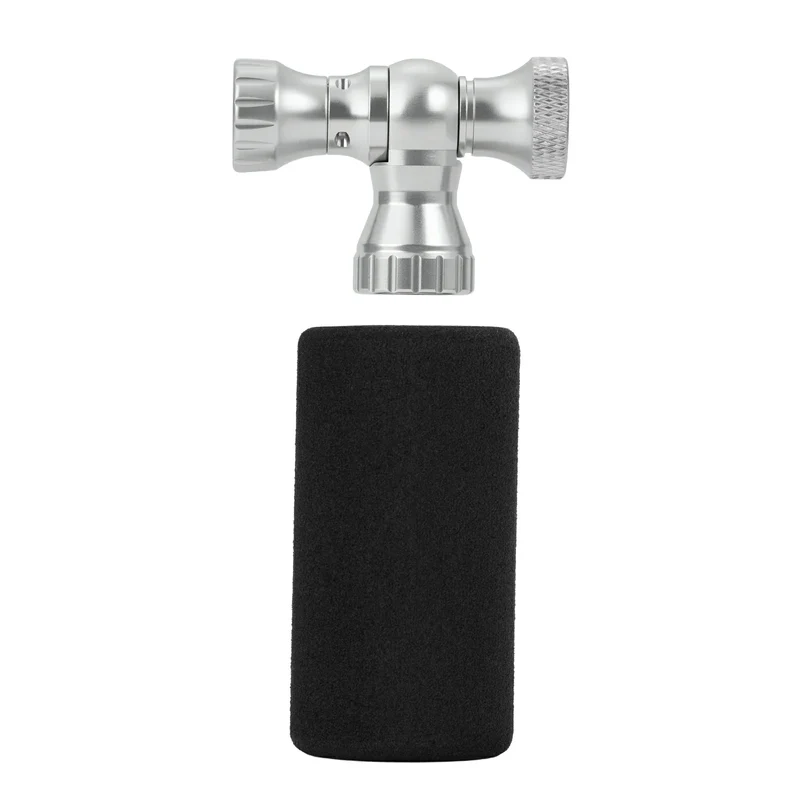 Mini Fahrradpumpe mit CO₂-Adapter - Tragbar, Presta & Schrader Kompatibel, bis 80 PSI