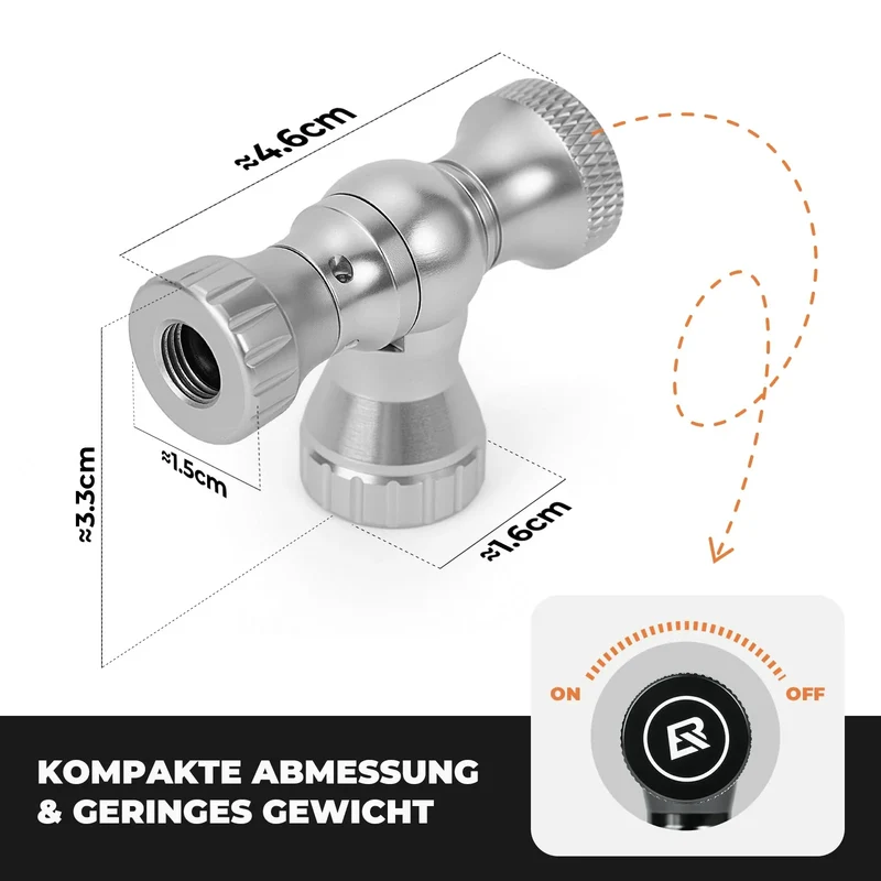 Mini Fahrradpumpe mit CO₂-Adapter - Tragbar, Presta & Schrader Kompatibel, bis 80 PSI