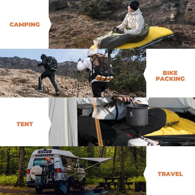 Qunature Aufblasbare Matratze Isomatte Alle Jahreszeiten für Outdoor-Camping Isolierung
