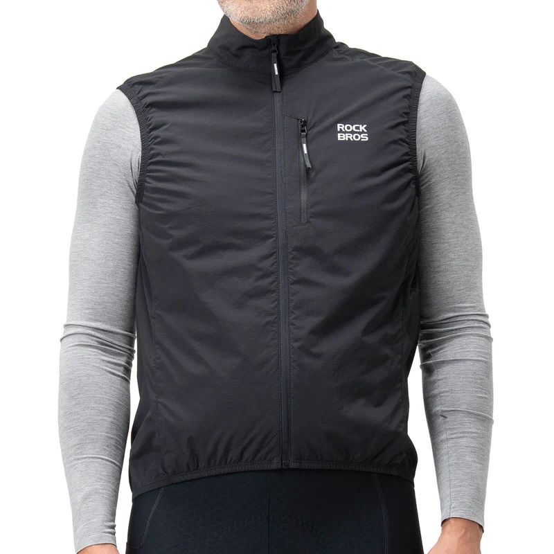 ROCKBROS ärmellose Fahrradweste Fahrradjacke Packbar Atmungsaktiv