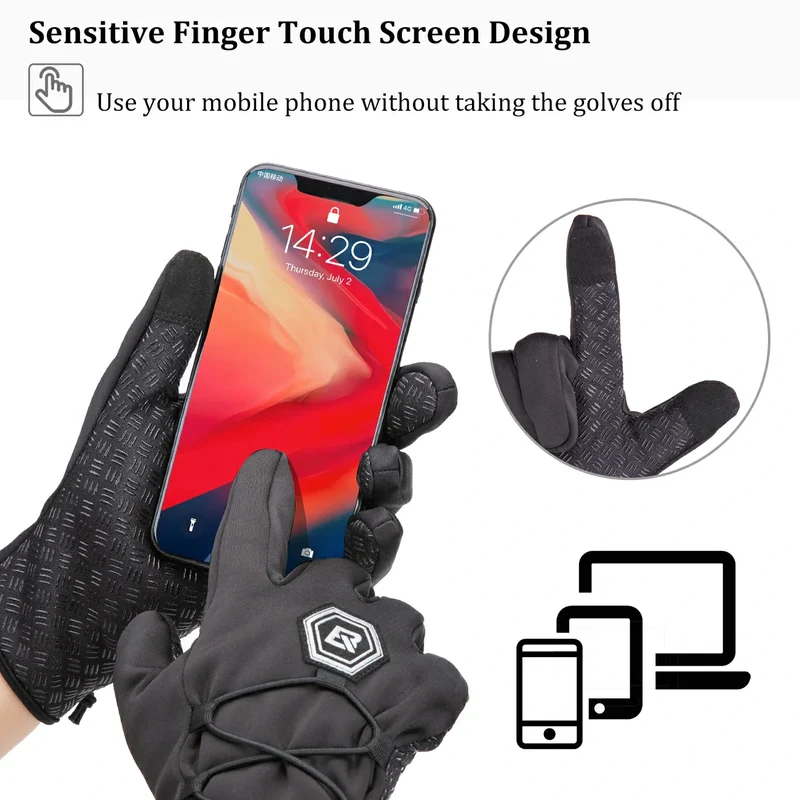ROCKBROS Winter Fahrradhandschuhe 터치스크린 Warme Handschuhe