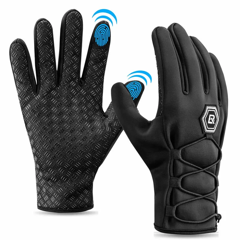 ROCKBROS Winter Fahrradhandschuhe 터치스크린 Warme Handschuhe