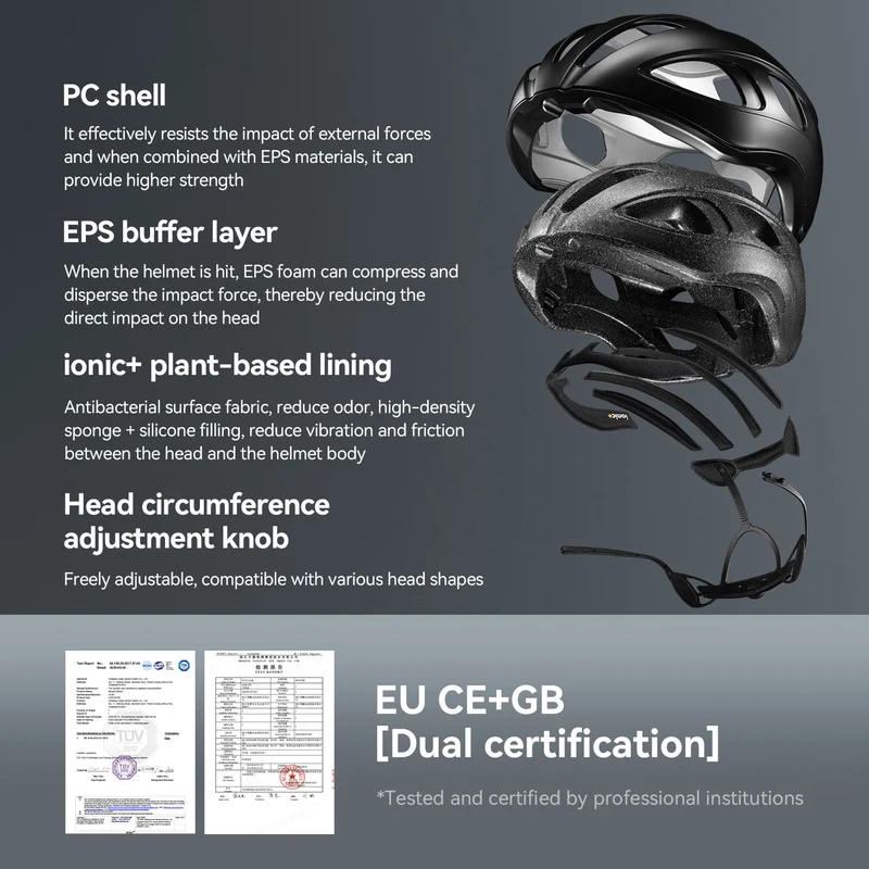 Fahrradhelm 58-62cm Leichtgewicht 240g 안티박테리엘