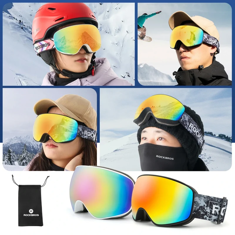 Brillenträger UV-Schutz 고글을 위한 Skibrille 스노우보드 브릴 Skifahren Erwachsener Kind Windschutz를 위한 헬멧용 김서림 방지 브릴 스포츠브릴