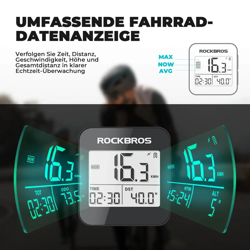 ROCKBROS Fahrrad컴퓨터 Kabellos G1