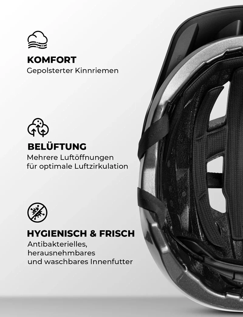 ROCKBROS Kinder Fahrradhelm mit Abnehmenbarem Visie for MTB, BMX Downhill