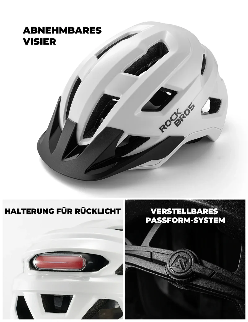 ROCKBROS Kinder Fahrradhelm mit Abnehmenbarem Visie for MTB, BMX Downhill