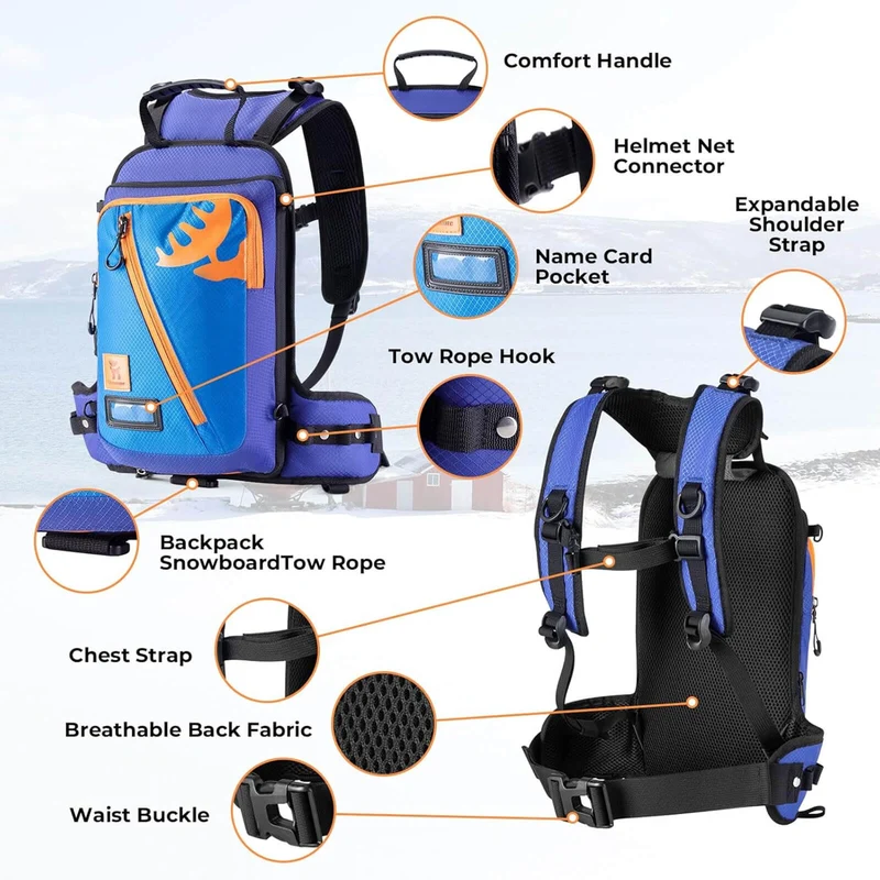 Qunature Kinder Ski-Trainingsrucksack mit Gurt
