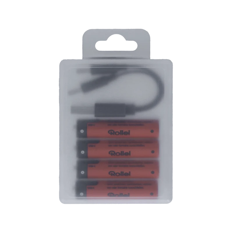 Wiederaufladbare Batterie-Akkus mit USB-C | 4er-Pack