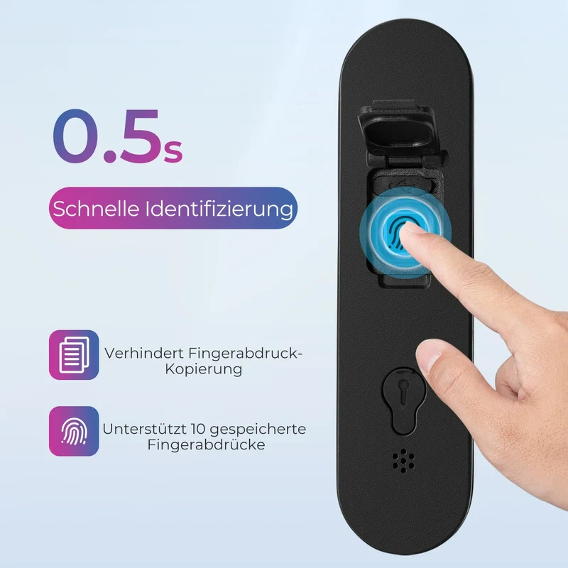 Schloss Fingerabdruck Wasserdicht IP6 Fahrrad Bügelschloss Bluetooth Schloss mit Schlüssel USB 인증
