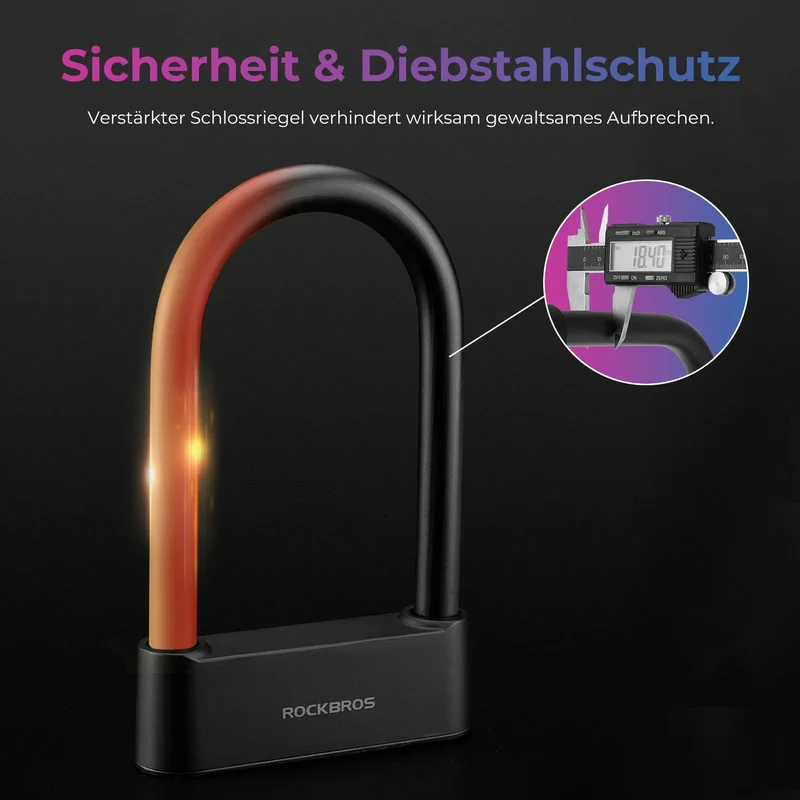 Schloss Fingerabdruck Wasserdicht IP6 Fahrrad Bügelschloss Bluetooth Schloss mit Schlüssel USB 인증
