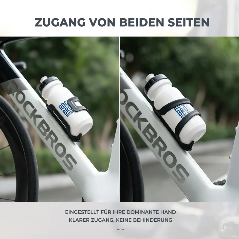 Fahrrad Flaschenhalter aus PC+ABS, Getränkehalter Trinkflaschenhalter Seitliche Entnahme Robust Einfach zu Reinigen