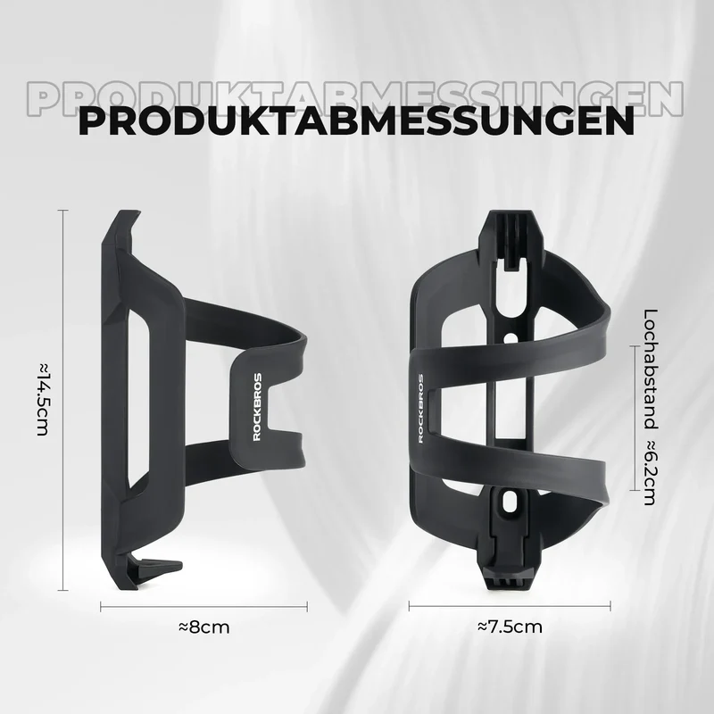 Fahrrad Flaschenhalter aus PC+ABS, Getränkehalter Trinkflaschenhalter Seitliche Entnahme Robust Einfach zu Reinigen