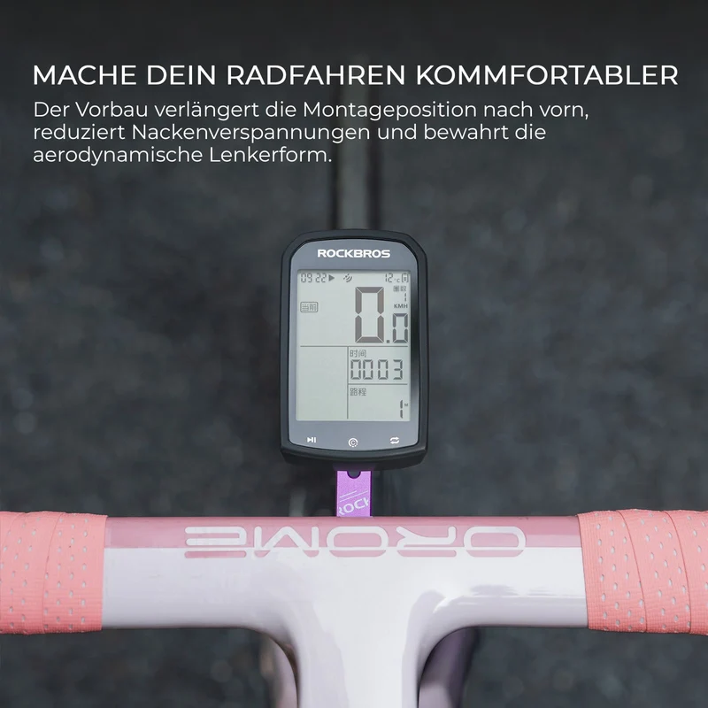 Aero Fahrradcomputer Halterung mit Schnellverschluss Leichtbau Lenkerverlängerungshalterung