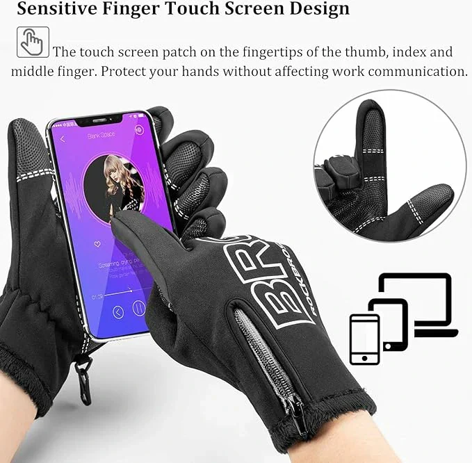 Wanter Fahrradhandschuhe Touchscreen Winddicht Warm Wasserabweisend