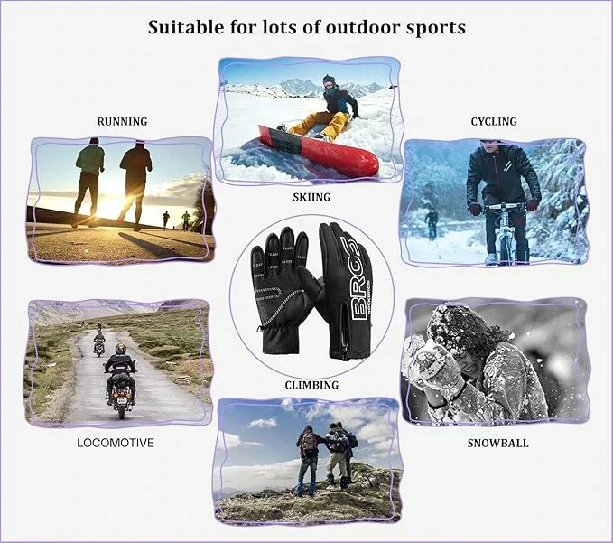 Wanter Fahrradhandschuhe Touchscreen Winddicht Warm Wasserabweisend