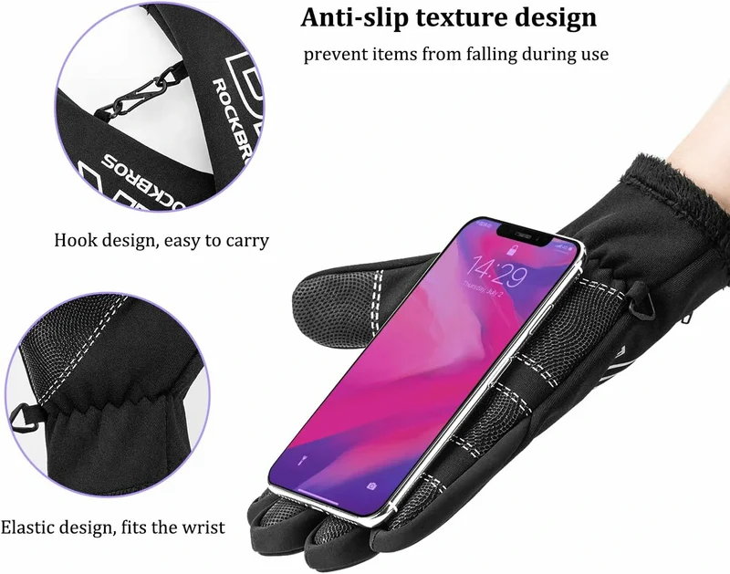 Wanter Fahrradhandschuhe Touchscreen Winddicht Warm Wasserabweisend