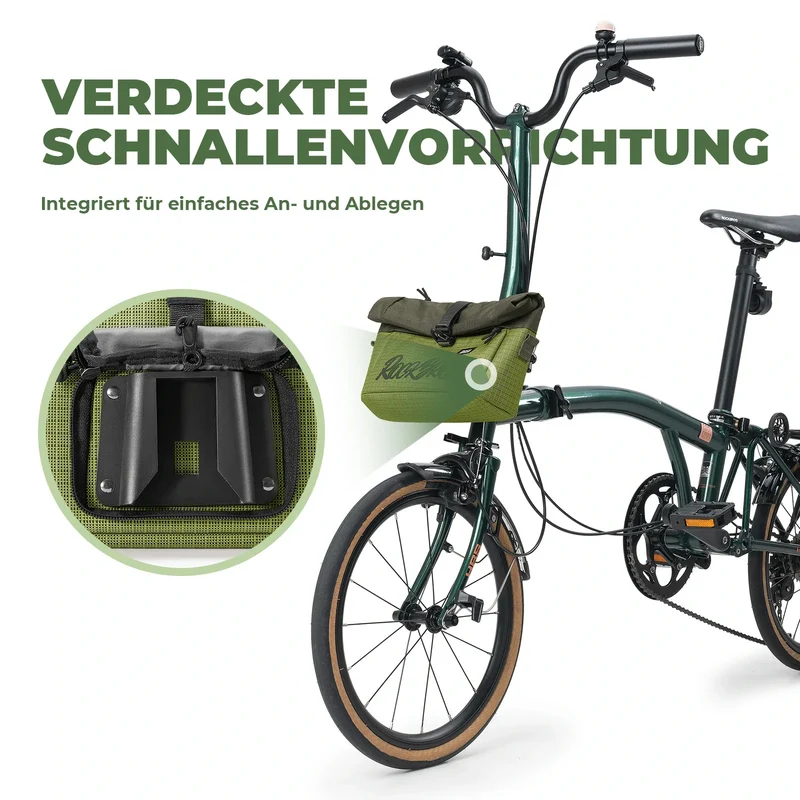 Flatrad 및 Brompton용 Lenkertasche, Fahrrad Tasche Lenker 2,8-4,6 L