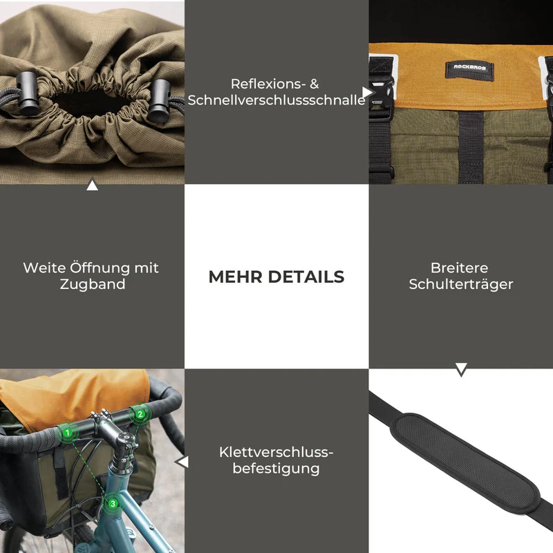 Fahrradtasche Lenkertasche 13,5–24 L