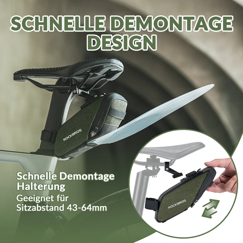 Fahrrad Satteltasche mit Durchsichtigen PVC Kotflügel
