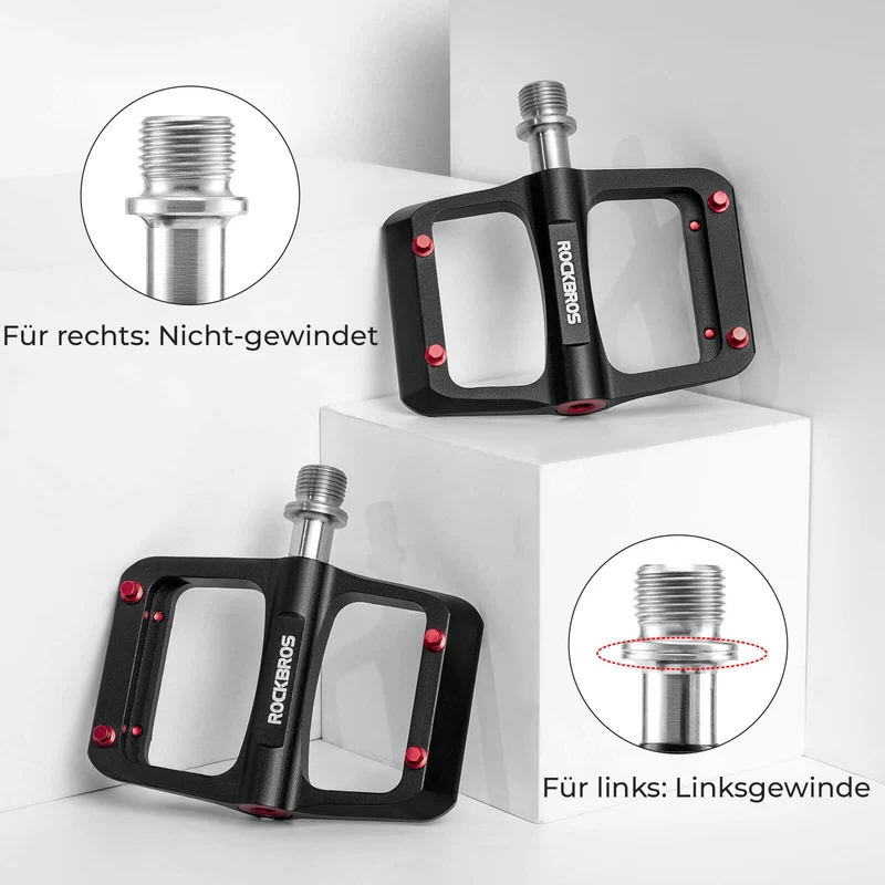 MTB & Rennrad Pedale – 171 g/Paar, Ultraleicht Magnesium-Flachpedale