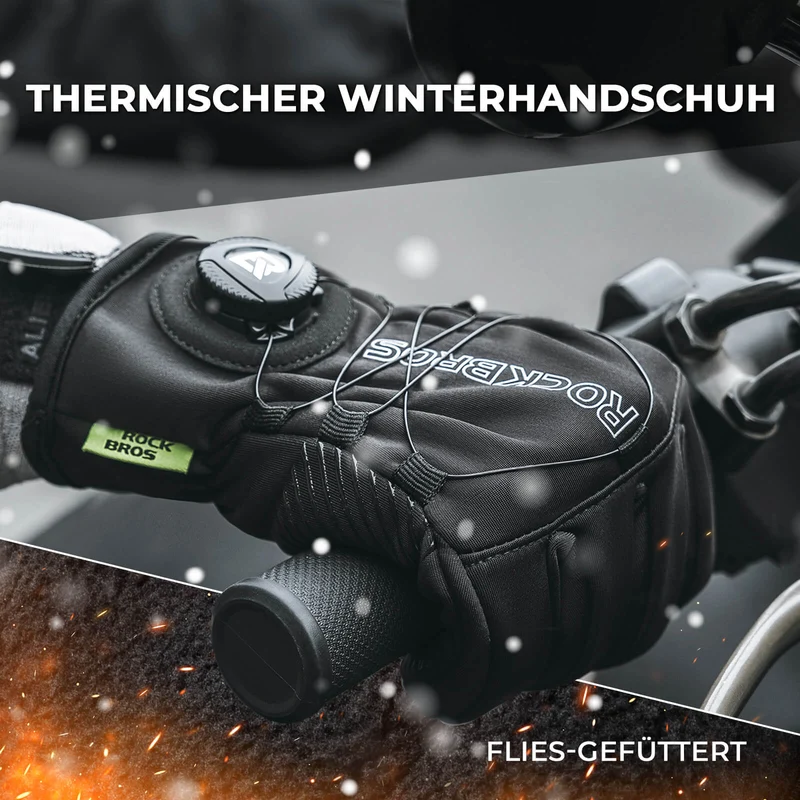Winter Fahrradhandschuhe 터치스크린 - Thermogefüttert & Reflex