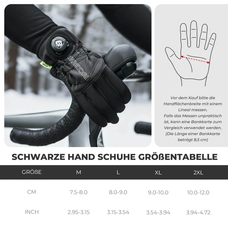 Winter Fahrradhandschuhe 터치스크린 - Thermogefüttert & Reflex