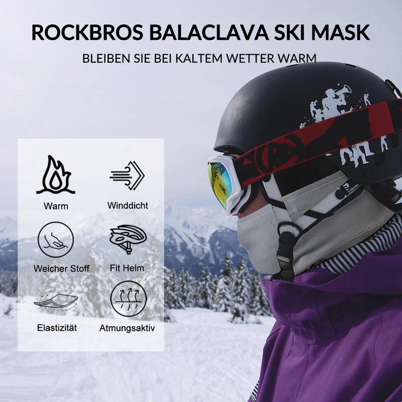 ROCKBROS Sturmhaube 2er 세트 야외 스포츠용 Herbst 겨울 발라클라바 남녀공용