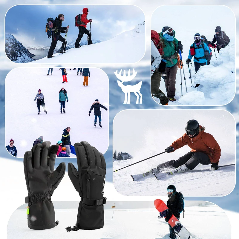 Qunature Winddichte Winterhandschuhe Ski / Fahrrad